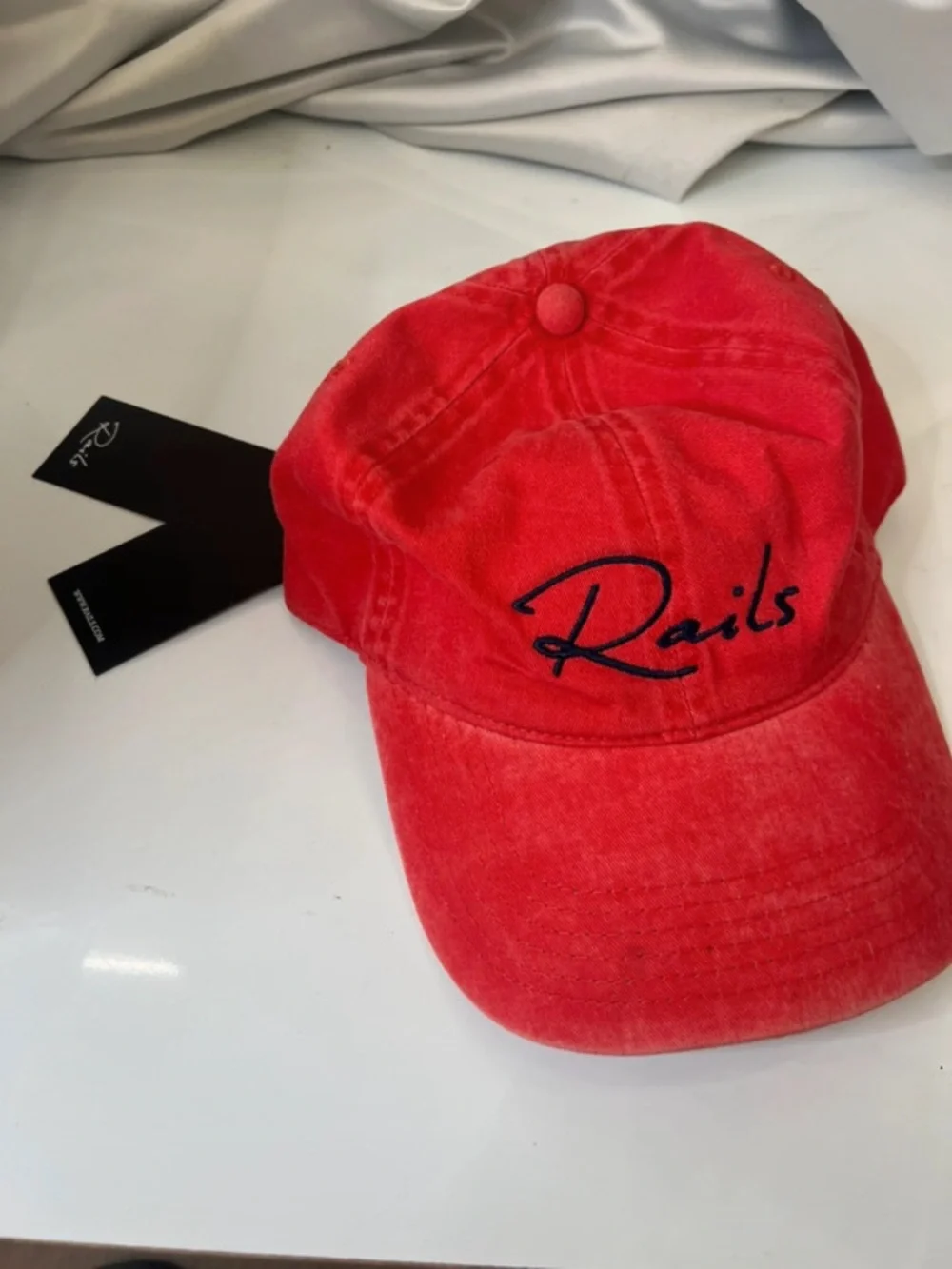 New Rails Anniversary Baseball Cap Washed Red NWT Casual Unisex One Size